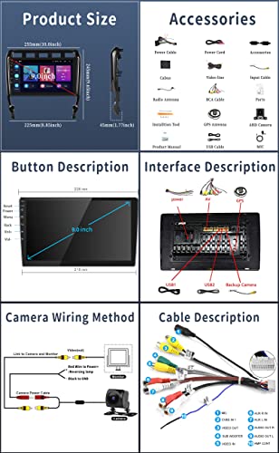 2G+64G CAMECHO car radio for Porsche Cayenne 9PA 2002-2010 with Carplay Android Auto GPS, Android 13 car radio with 9-inch screen HiFi RDS Bluetooth+rearview camera trim Canbus