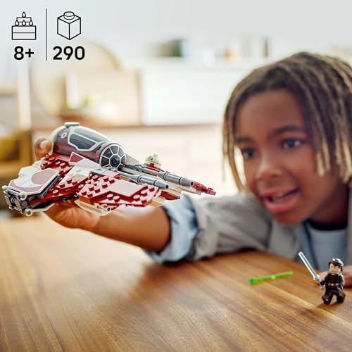 LEGO Star Wars 75401 Ahsoka's Jedi Interceptor, Starfighter for The Clone Wars fans, with Ahsoka Tano & Anakin Skywalker minifigures, lightsabers, and R7-A7, for boys and girls ages 8+.