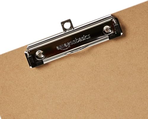 Amazon Basics - Hardboard Clipboard - 30-Pack, Brown