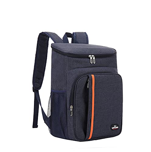 MCXKJ 22L Cooler Backpack Picnic Bag, Large Insulated Cooler Bag for Men and Women for Beach, Picnic, Camping, BBQ, Hiking Meals and Drinks (Black)