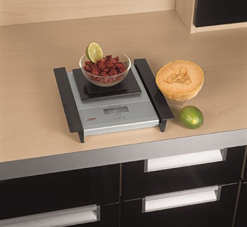 Knight built-in scale for drawers 30-40 cm - Non-slip & Extendable, Overload indicator, Capacity up to 5000g, Tare function, Precise kitchen scale for reliable measurements.