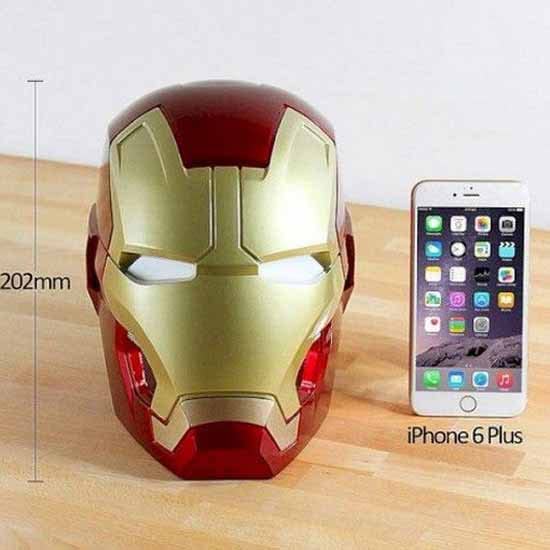 ekids Vi-B72IM Marvel Iron Man Helmet Bluetooth Wireless Speaker with glowing eyes portable Gold/red