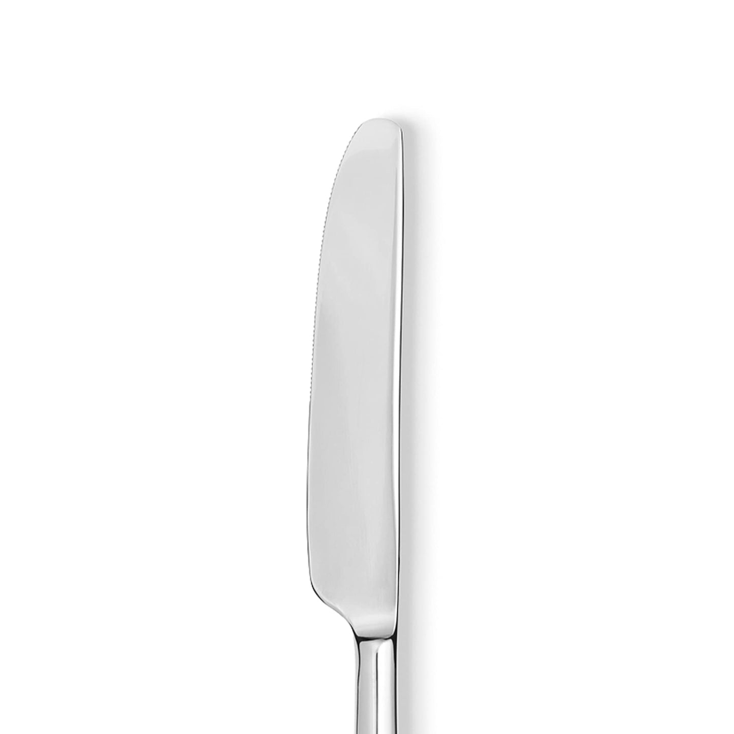 Alessi 5180/3M Nuovo Milano 6 Piece Table Knife Set/Block, polished stainless steel, 9"