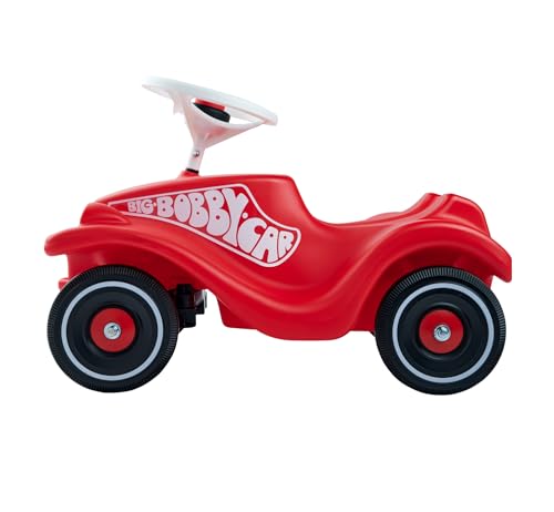 BIG-Bobby-Car Classic - children's vehicle for boys and girls, classic slide car can hold up to 50 kg, for children aged 1 year and older, red