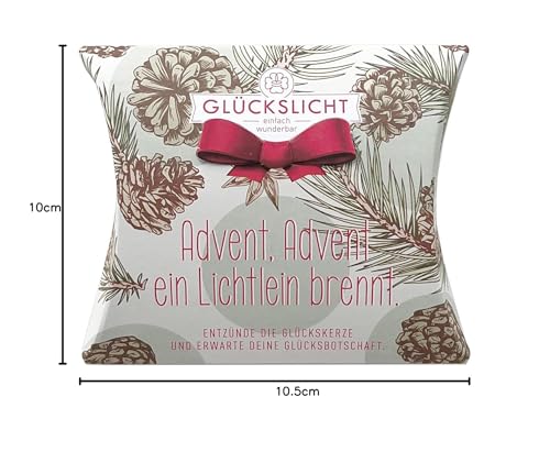 Lucky light in gift box with cut-out bow | Emotion | Advent, Advent a little light is burning | With Christmas motif | Set of 10