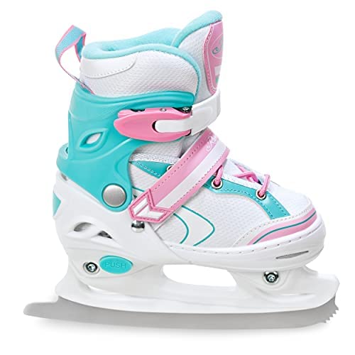 RAVEN 2in1 Ice Skates Inline Skates for Kids Girls adjustable (Lia Mint, 30-33 (18.5cm-20.5cm))