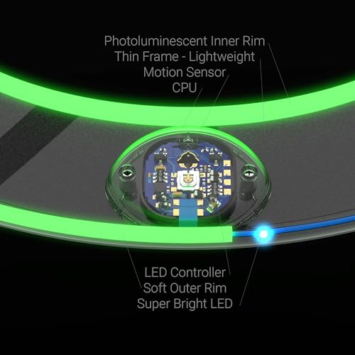 TOSY Flying Ring - 16 million RGB colors, bright, automatic lighting, safe, waterproof, lightweight Frisbee, birthday, Easter, Christmas gift for kids, 2-pack