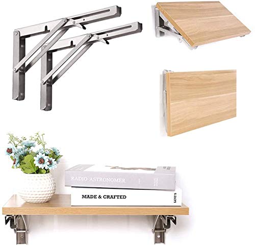 Professional folding bracket heavy duty, 300mm stainless steel folding bracket table folding shelf brackets folding bracket shelf supports for benches and shelves