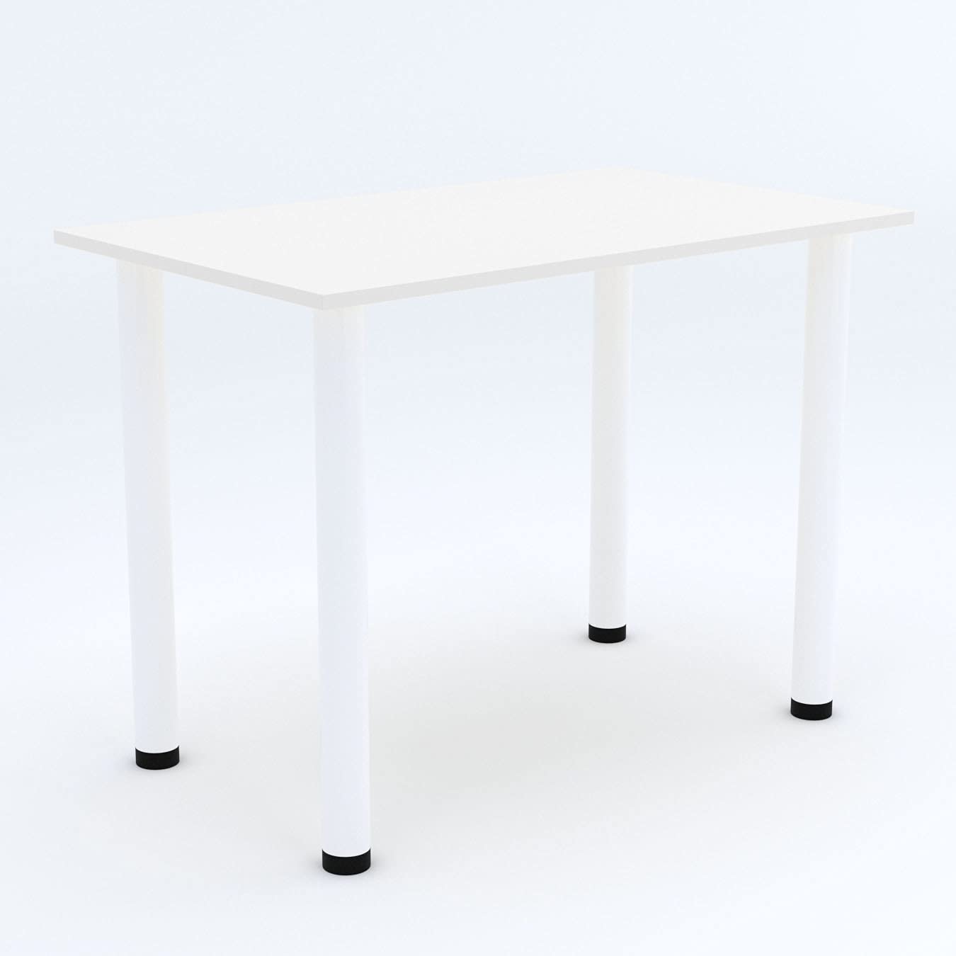 AKKE 60x40 | Dining table - White legged table - Kitchen table - Office table | White