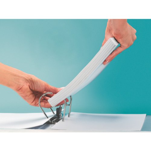 Leitz Quality Folder 180° Active Style, A4, Arctic White, Rounded spine with 8.2 cm width, Elastic band closure, Lightweight Polyfoam, 11080004 (Pack of 2)