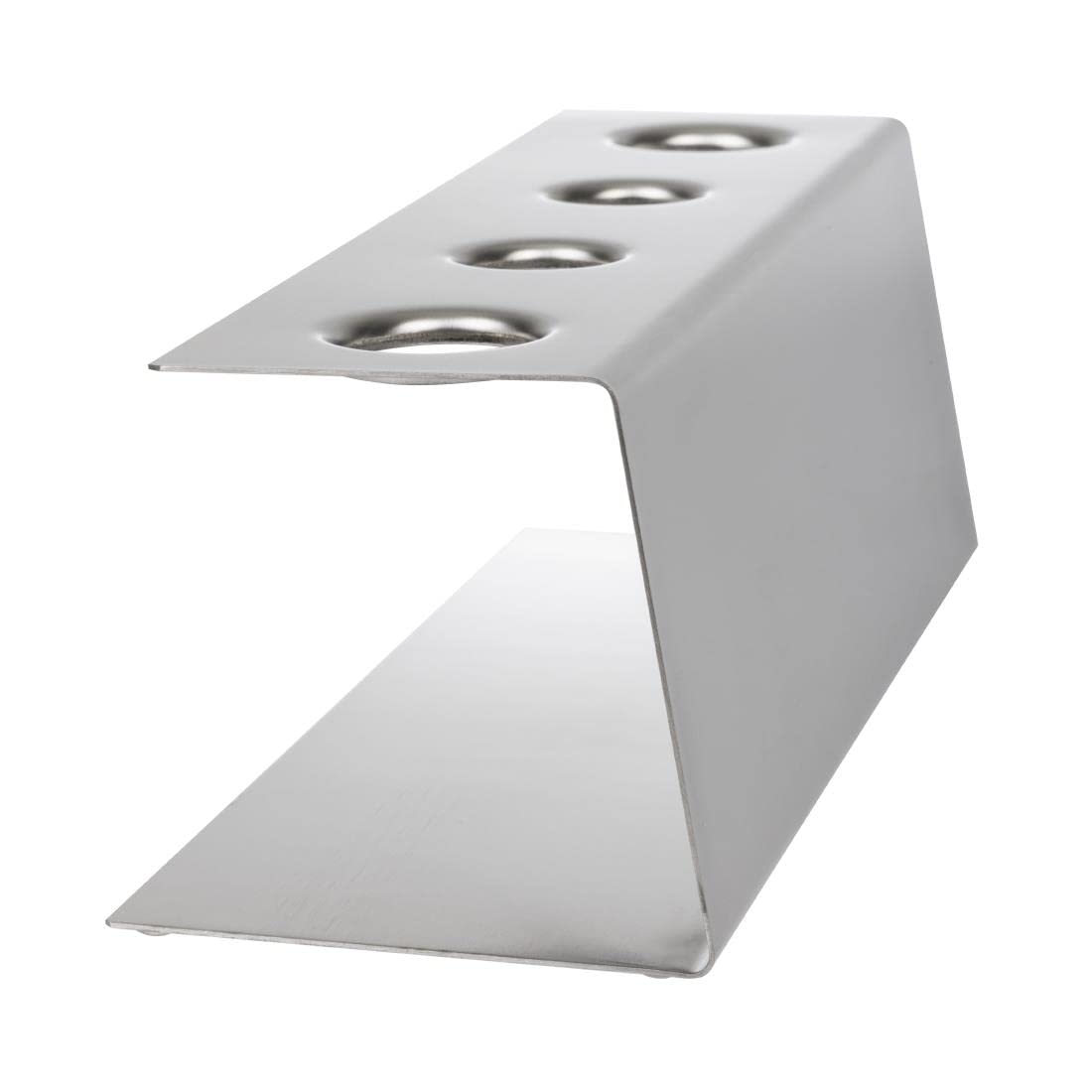 APS 11881 Stainless Steel Ice Cream Cone Holder with Matte Finish, Non-Slip Feet, 4 Holes (2 x Ø 31 mm, 2 x Ø 26 mm), 9.5 x 27.5 x 9 cm
