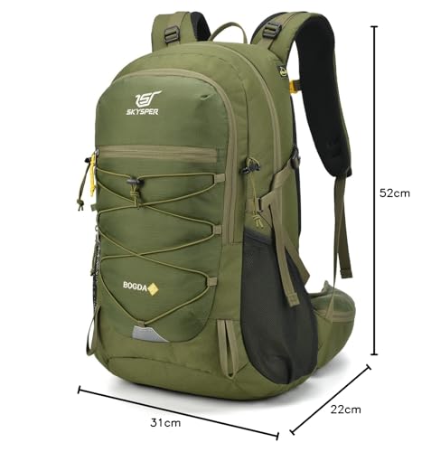 SKYSPER BOGDA 35 hiking backpack 35L with back ventilation & hydration system trekking backpack made of breathable 3D Air Mesh polyester camping outdoor hiking pack