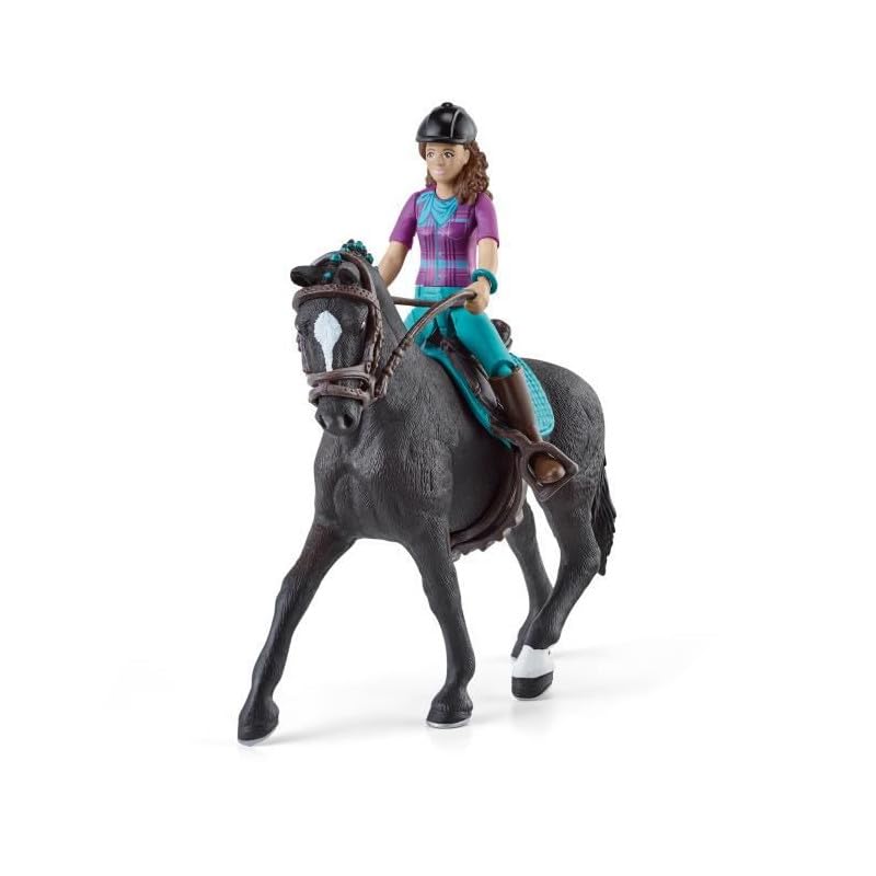 SCHLEICH Horse Club | Lisa & Storm 42541 | poseable girl figure | with horse accessories | great gift for girls and boys | horse toy for ages 5+ | 10 pieces | exclusive on Amazon.