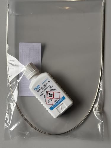 10 silver solder 1mm with flux 50ml for hard soldering. Silver hard solder with 55% silver content L-Ag55Sn. Silver solder rods 500mm long.