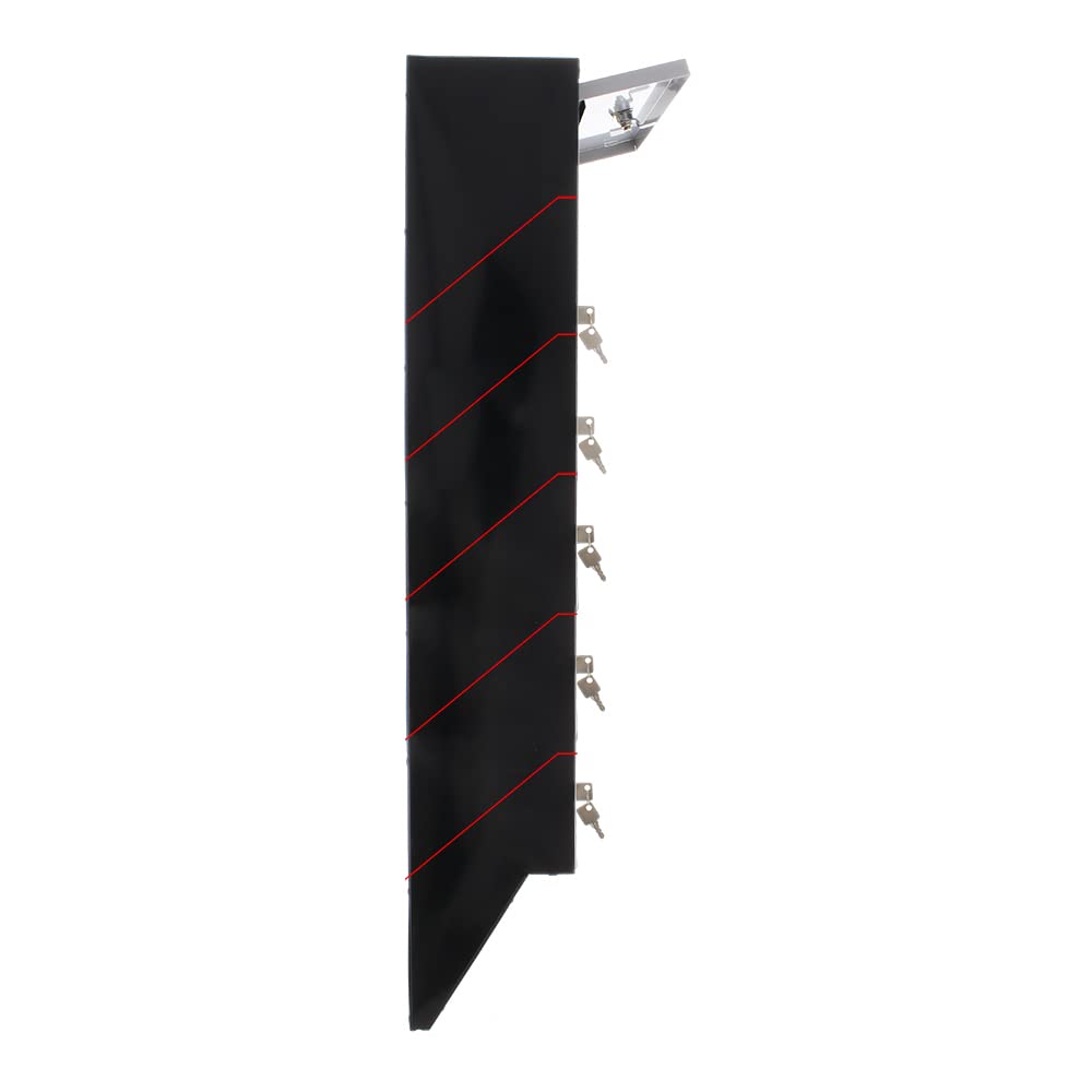 Rottner Depot 6 Letterbox System Silver Black Cylinder lock 2 keys per compartment Name tag holder included Mounting material