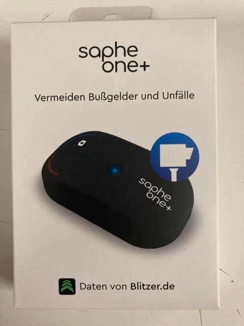 Saphe One+ speed camera warning system for your car – alerts you to speed cameras and hazards using data from Blitzer.de – no subscription required