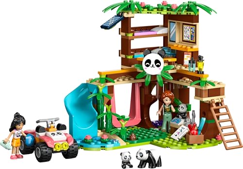 LEGO Friends Panda Care Station - Toy with treehouse, quad bike, 2 mini-dolls, and 3 panda figures - Creative set for girls aged 7 and up - 42648