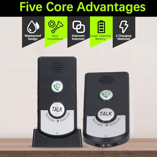 2-way voice intercom Wireless intercom doorbells Rechargeable wireless intercom for home classroom office