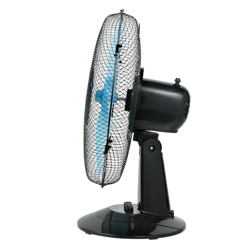 Ardes - AR5ST40N Table fan STEELO 40N 5 Blades - Table fan 40 cm Oscillating with adjustable tilt - Fan 3 speeds quiet, Black