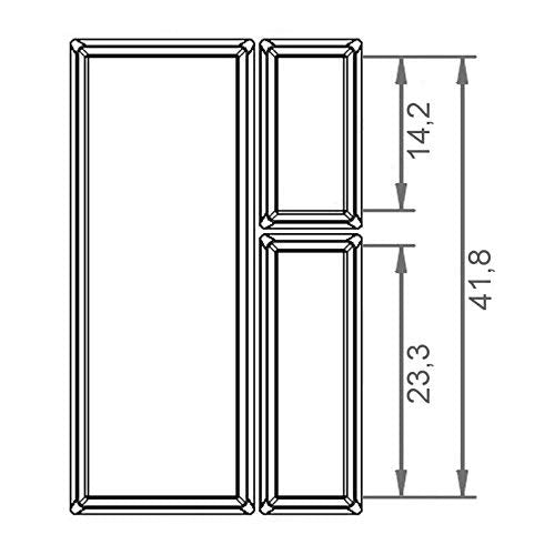Orga-Box® IV UNIVERSAL cutlery insert cutlery tray silver grey for 120 drawer (473.5 x 1126 mm)