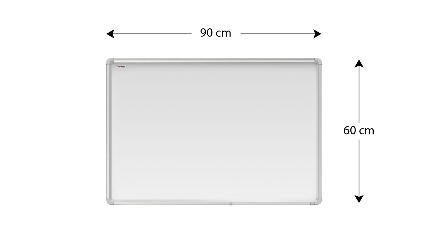 ALLboards Magnetic Whiteboard, Ceramic Enamel Surface 100x80cm with Aluminum Frame Premium EXPO, Dry Erase, Projection Screen