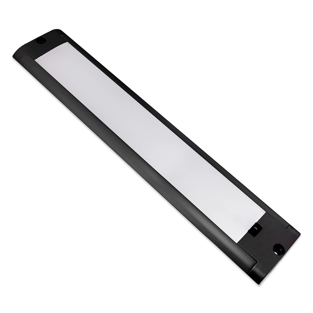 Dream Lighting LED Under Cabinet Light 12v RV Dimmable Camper Boat Lamp with Motion Sensor Interior Ultra-thin Black Aluminum Warm White
