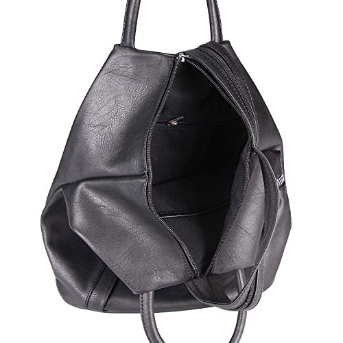 OBC women's backpack bag shoulder bag leather look daypack backpack handbag daypack city backpack blue-brown