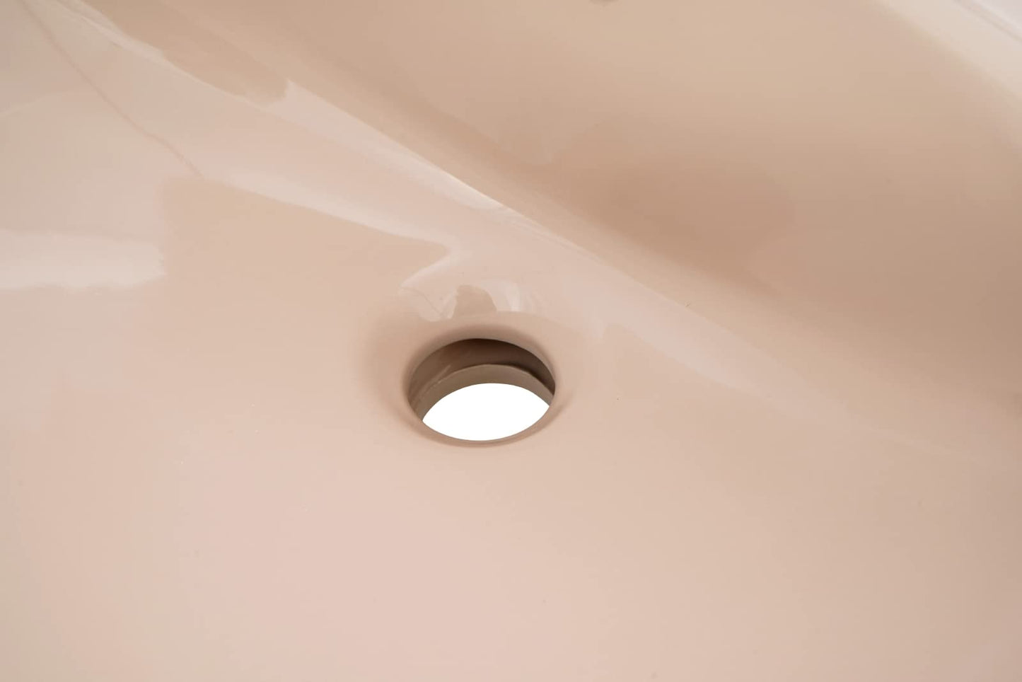 aquaSu® Washbasin 60 cm | Semi-circular ceramic sink | Bathroom color Bahmababeige | Width 60 cm | Depth 50 cm | Basin with overflow protection | Nostalgic bathroom | 56132 7