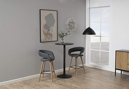 AC Design Furniture Nadine Round Metal Wall Shelf White with 4 Shelves, Small Wall Decor, White Floating Shelf, Hanging Shelf in Industrial Style, Ø: 10 x H: 45 cm, 72166