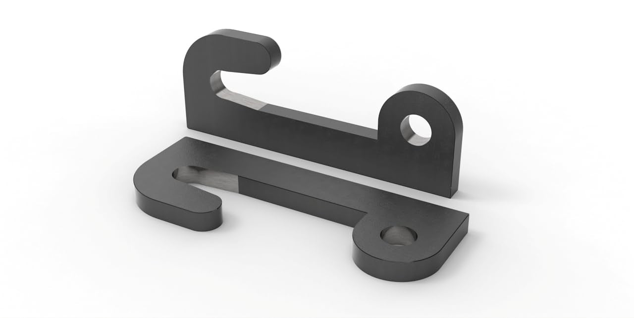Joma-Tech | Kettlebell hook compatible with Kramer large | 40x40x280mm | S355 steel | 1 pair (2 pieces)