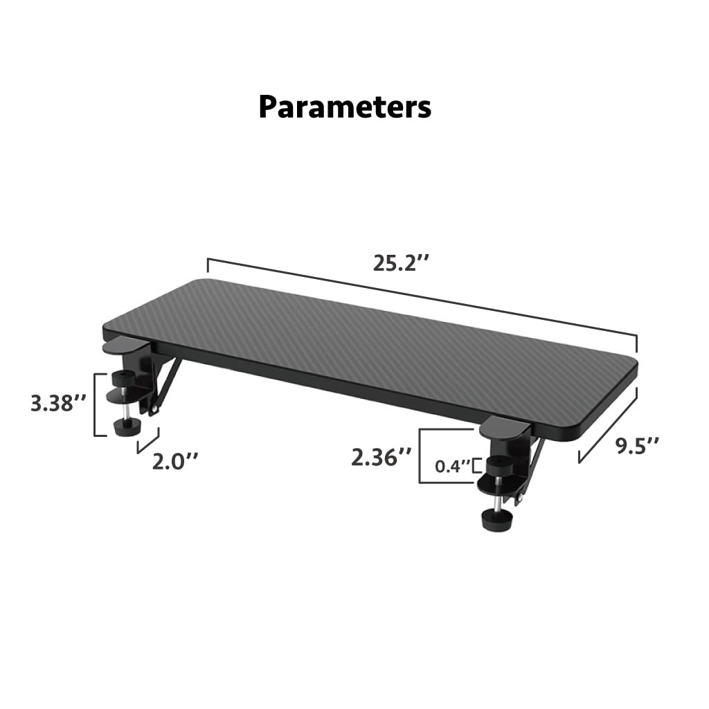 HONJIE Computer Desk Extension Board, suitable for office desks, stable mouse arm support, computer table extension, suitable for home and office use...