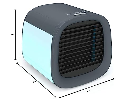 Evapolar evaCHILL air cooler & humidifier - Quiet & portable - Cooler for home, office, camping, on the go - USB connection for easy connecting & integrated LED night light - gray