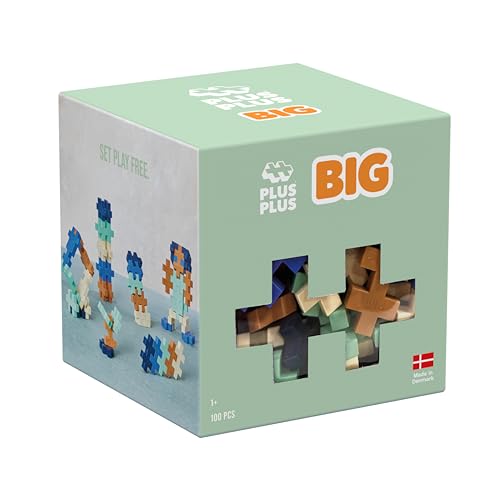 Plus-Plus 3489 Great construction toy, BIG Breeze, creative building blocks in storage box for children from 12 months, 100 pieces.