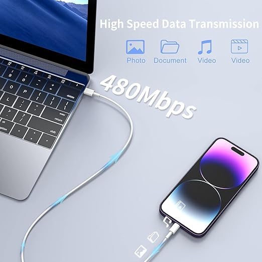 MAXZIQF iPhone Fast Charger and Fast Charging Cable for iPhone 14/14 Pro/14 Pro Max/14 Plus 13 12 11 SE XR X XS 8, 20W USB C Charger with 2M Cable Plug Power Adapter Charging Block