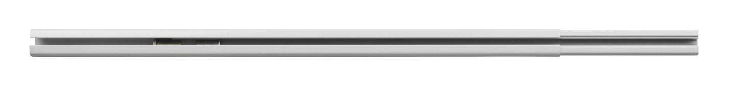 WENKO Telescopic Shower Curtain Rail Era White, extendable rail made of rust-free aluminum, for hanging all shower curtains, including attachment without drilling, 75-125 x 2 x 3.5 cm