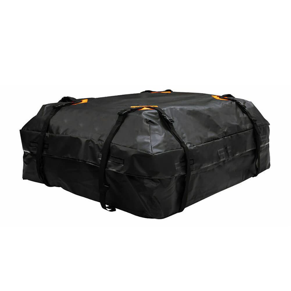 Roof box car, MoreChioce 425L car roof bag 420D Oxford fabric rooftop cargo box foldable roof bag waterproof luggage carrier storage bag with 8 durable straps, without anti-slip mat