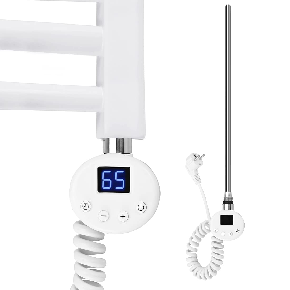 S'AFIELINA Heating Element with Thermostat for Bathroom Towel Warmer 300 watts European Plug White