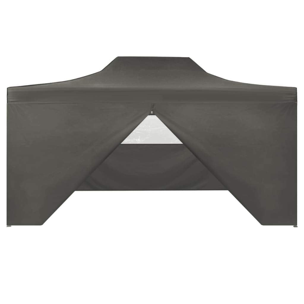 Festnight Pop-Up Canopy with 4 Sidewalls | Party Tent | Garden Tent | Garden Pavilion | Event Tent | Event Pavilion | Anthracite Oxford 3 x 4.5 m
