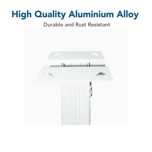 Rough Universal Projector Mount for Ceiling/Wall, Capacity 1.5kg - Tray 24×20 cm - Adjustable 34-56cm, Cable Management, Aluminum + Stainless Steel, For Projectors, Video Conferencing Cameras, Routers