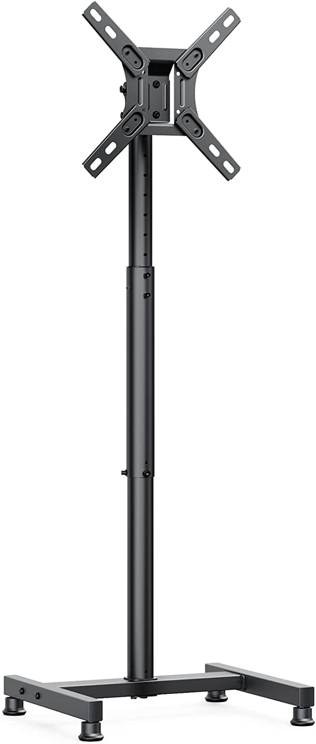 AM alphamount TV Stand TV Floor Stand for 13-50 Inch Flat & Curved TVs up to 20 KG, Monitor TV Stand with Tilt, Adjustable TV Stand Foot Max. VESA 200 x 200 mm