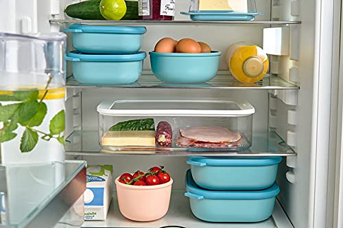 Mepal Multibowl Cirqula Round 3-piece Set - Microwave Safe - Perfect for storage, fridge, freezer & microwave use - 350 ml, 750 ml & 1250 ml - Vivid mauve