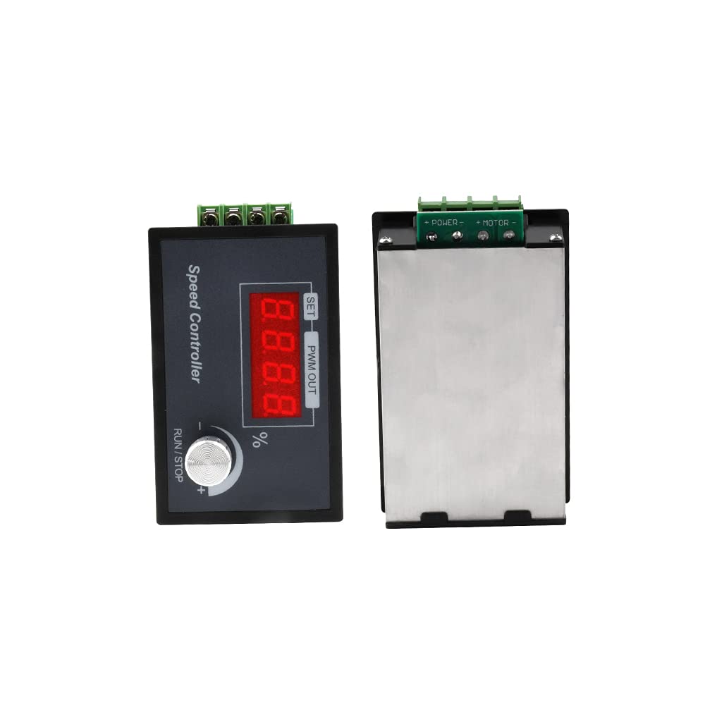 Aideepen PWM Motor Speed Controller, DC 6-60V 12V 24V 36V 48V 30A DC Motor Speed Controller, Adjustable Speed Continuous Controller Motor Knob