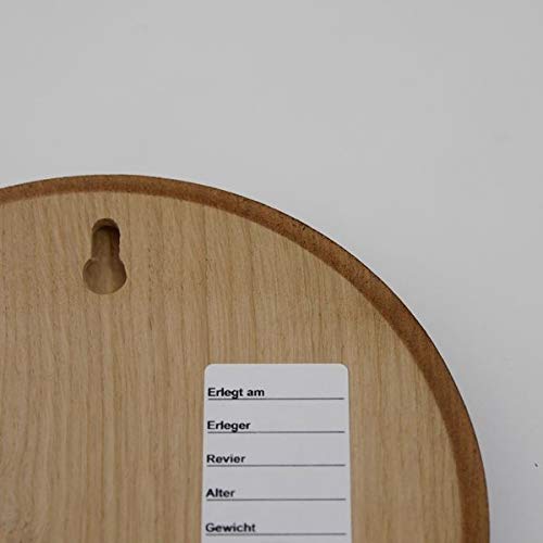 3-piece boar shield boar board weapon board trophy shield round dark AF 15 cm with 3 x oak leaf cover