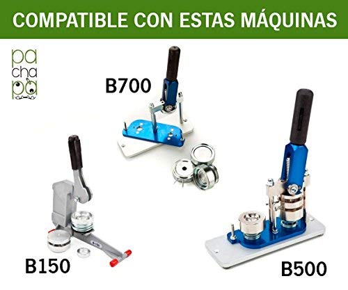 59mm button blanks including safety pin (500 pieces) compatible with Badgematic button machine.