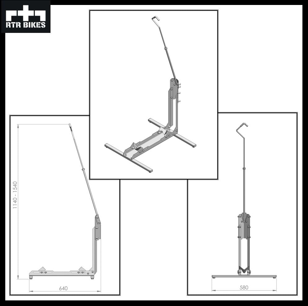 RTR BIKES Brutus UP Professional Free-standing Bike Stand - Perfect for your garage, home, or bike shop.
