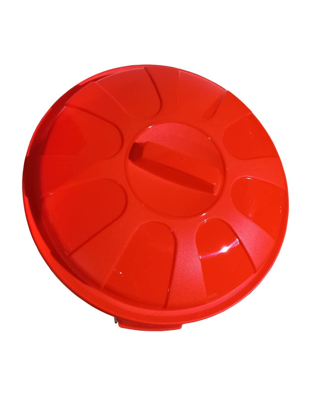 Jardin202 Plastic Trash Can with Lid, for storage and recycling (100 liters, Red)