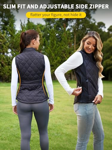 Kintiwe Women's Heated Vest, Heated Vest with 16000mAh Power Bank, Heated Jacket with 6 Heating Zones.