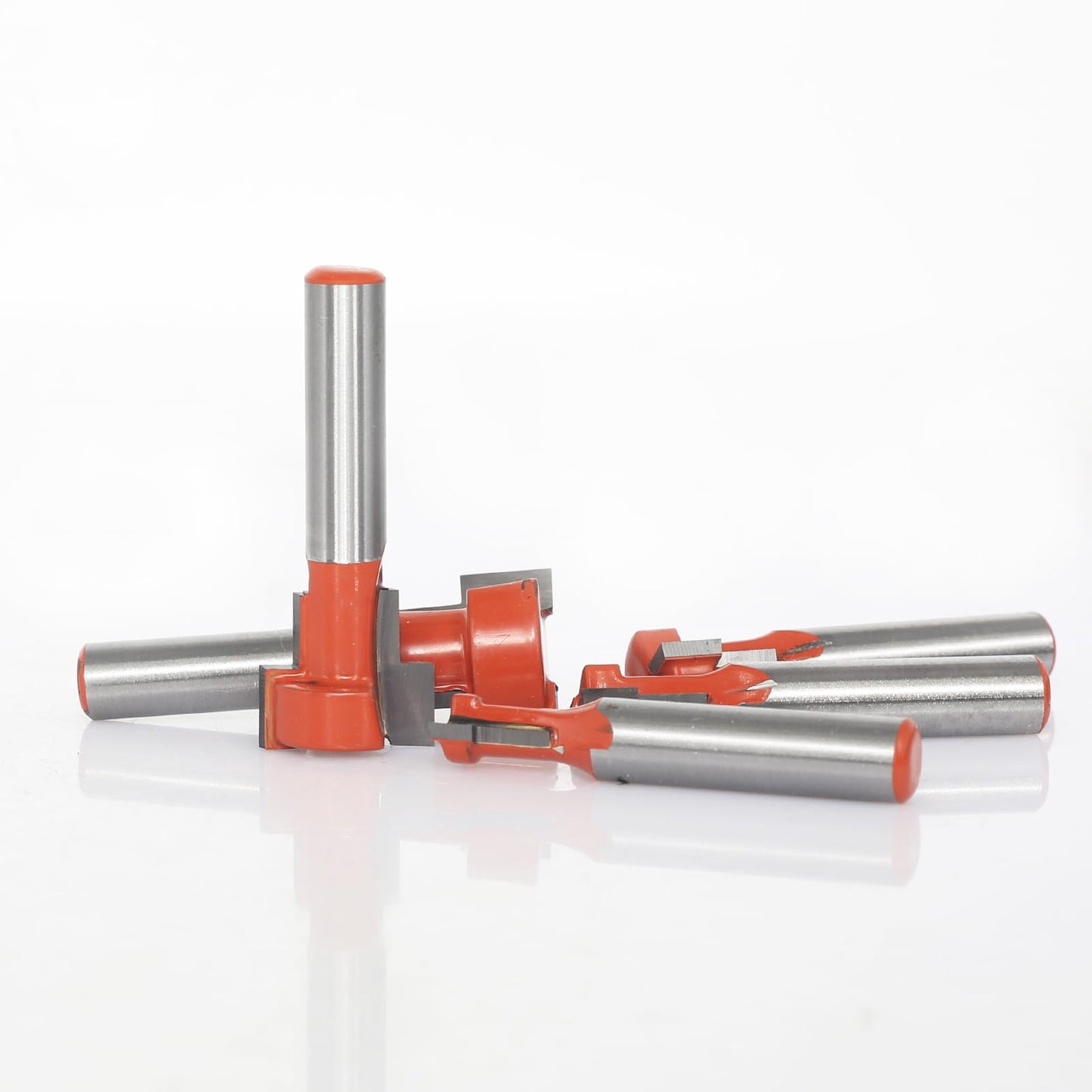 AKYLIN 5-pc T-Slot Cutter Set 8mm Shank, T-Track Slotting Wood Router Bit, T-Slot Cutter Set, Router Bits for Woodworking