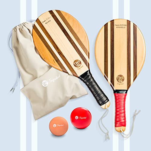 two46 Frescobol - Premium wooden beach paddle set | Handcrafted & durable | WINNER 2023 | includes beginner ball & bag | Perfect gift idea | The trendy sport from Brazil