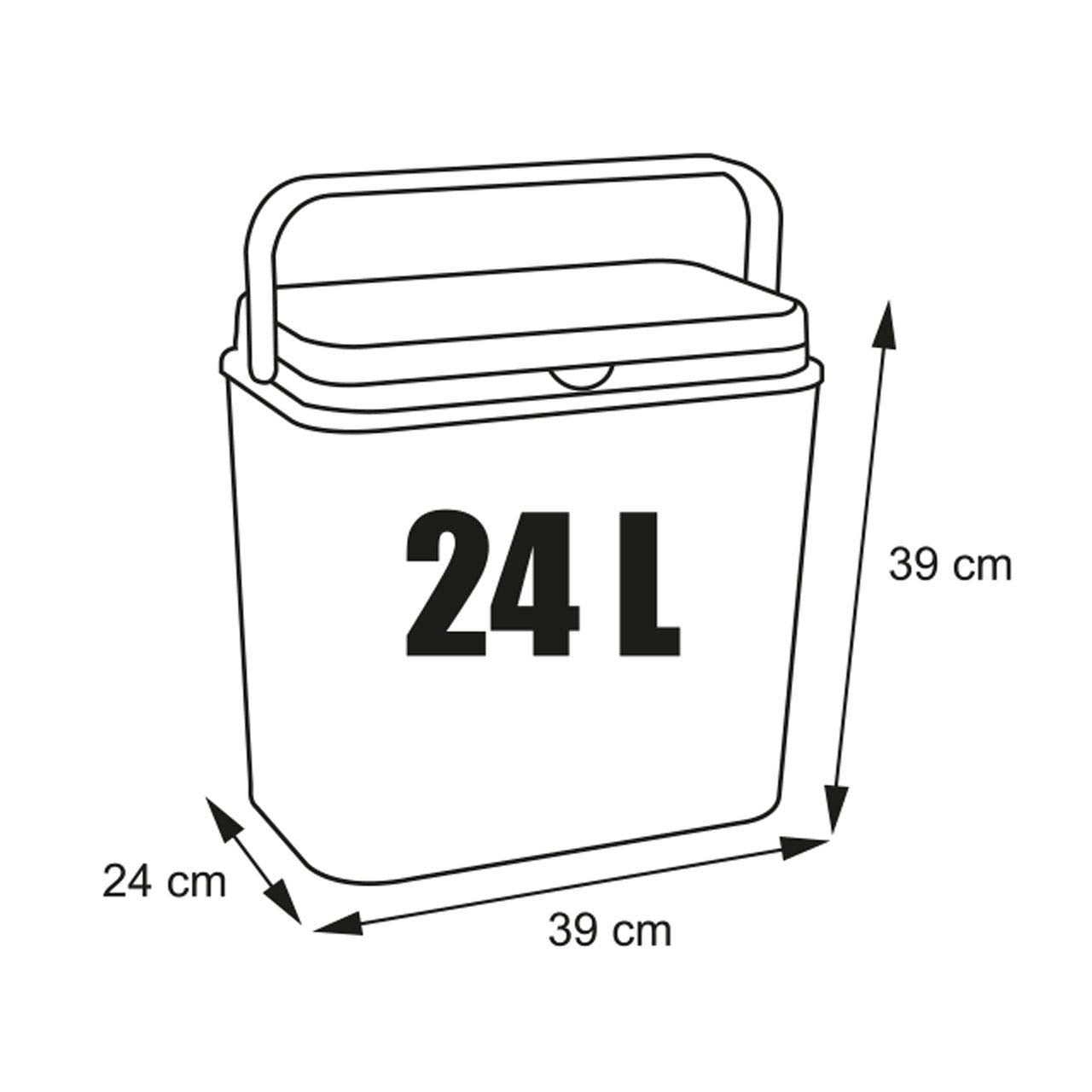 LINDER LEX Cooling Box Thermo Box Insulated Box Picnic Camping 24 Liters Keeps items cold for up to 9 hours.